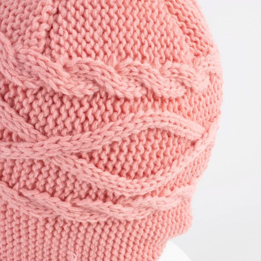 Girls Sherpa Earflaps Hat Kids Winter Hat Beanie Fuzzy Peruvian Hat